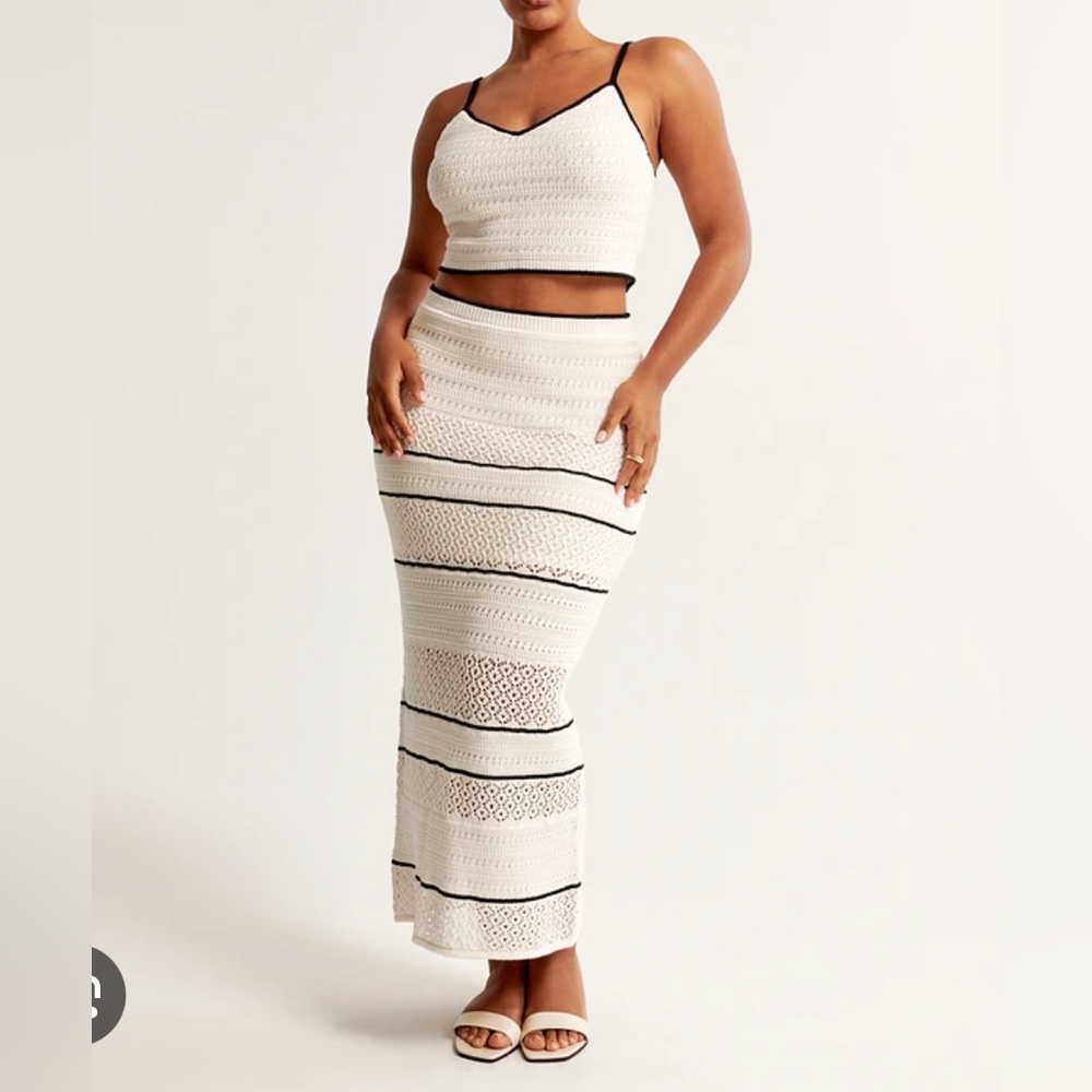 Abercrombie & Fitch Crochet Style Maxi Skirt Resort Wear